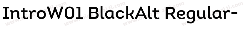 IntroW01 BlackAlt Regular字体转换
